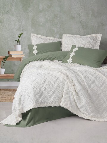 Set lenjerie de pat si cuvertura dubla, L'essentiel Maison, Luke, Crem