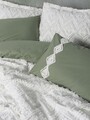 Set lenjerie de pat si cuvertura dubla, L'essentiel Maison, Luke, Crem