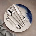 Set tacamuri (36 Pieces), L'essentiel Maison, 645DRM1244, Furculiță de masă: 21 x 2,5 cm (6 bucăți), Argintiu