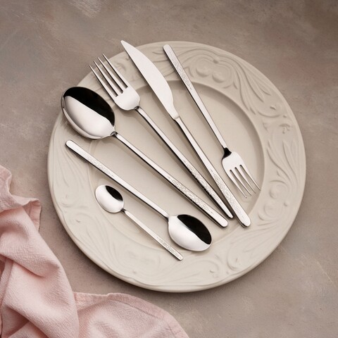 Set tacamuri (36 Pieces), L'essentiel Maison, 645DRM1246, Lingură de masă: 21,4 cm (6 bucăți), Argintiu