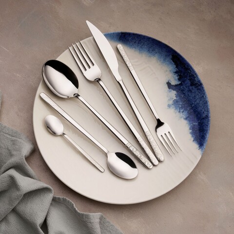 Set tacamuri (36 Pieces), L'essentiel Maison, 645DRM1249, Lingură de masă: 21,4 cm (6 bucăți), Argintiu