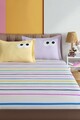 Set de pat dublu (cearceaf cu elastic si perne) 3 piese, L'essentiel Maison, Funny Cizgili, Galben