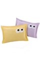 Set de pat dublu (cearceaf cu elastic si perne) 3 piese, L'essentiel Maison, Funny Cizgili, Galben