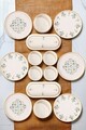 Set de mic dejun (14 Pieces), L'essentiel Maison, 964FRM5311, Platou: 25 x 11 x 3,5 cm (2 bucăți), Multicolor