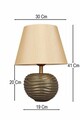 Lampa de masa, L'essentiel Maison, 687HMY2549, Gri închis
