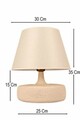 Lampa de masa, L'essentiel Maison, 687HMY2540, Crem