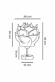 Lampa de masa, L'essentiel Maison, 627GNT1020, Alb / Aur antic