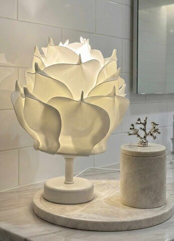 Lampa de masa, L'essentiel Maison, 627GNT1024, Alb / Alb