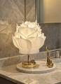 Lampa de masa, L'essentiel Maison, 627GNT1021, Alb / Auriu strălucitor