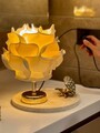 Lampa de masa, L'essentiel Maison, 627GNT1026, Crem / Auriu strălucitor