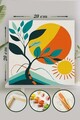 Pictura pe numere, L'essentiel Maison, Palm005, Multicolor