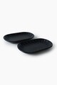 Set platouri servire (2 Pieces), L'essentiel Maison, 275KRM2308, Antibacterian, Negru mat