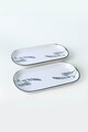 Set platouri servire (2 Pieces), L'essentiel Maison, 275KRM2457, Antibacterian, Alb mat