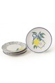 Set platouri servire desert (4 Pieces), L'essentiel Maison, 275KRM2261, Alb / Bleumarin / Galben