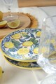 Set de servire pentru tort (4 piese), L'essentiel Maison, 275KRM2264, Albastru/Galben
