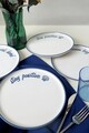 Set platouri servire desert (4 Pieces), L'essentiel Maison, 275KRM2270, Alb/Albastru