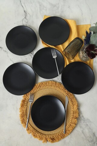 Set platouri servire desert (6 Pieces), L'essentiel Maison, 275KRM2271, Negru