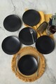 Set platouri servire desert (6 Pieces), L'essentiel Maison, 275KRM2271, Negru