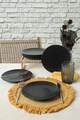 Set platouri servire desert (6 Pieces), L'essentiel Maison, 275KRM2271, Negru