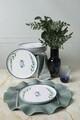 Set platouri servire desert (6 Pieces), L'essentiel Maison, 275KRM2268, Alb / Albastru / Verde