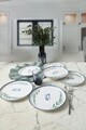 Set platouri servire desert (6 Pieces), L'essentiel Maison, 275KRM2268, Alb / Albastru / Verde