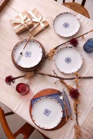 Set platouri servire desert (4 Pieces), L'essentiel Maison, 710KTP3727, Albastru