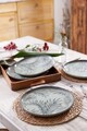 Set platouri servire desert (4 Pieces), L'essentiel Maison, 710KTP4524, Verde