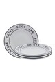 Set platouri servire desert (4 Pieces), L'essentiel Maison, 710KTP3733, Alb