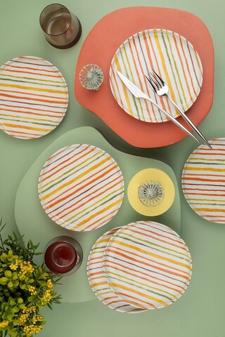 Set platouri servire desert (6 Pieces), L'essentiel Maison, 710KTP9362, Multicolor