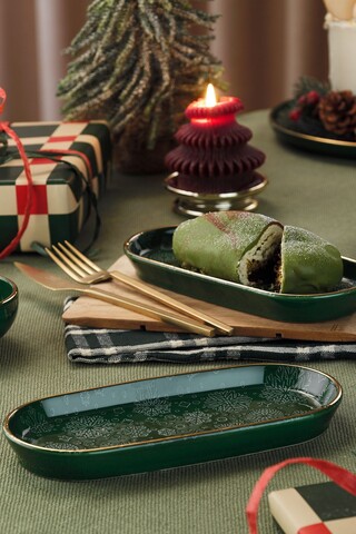 Set platouri servire (2 Pieces), L'essentiel Maison, 710KTP4578, Verde