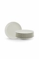 Set platouri servire desert (6 Pieces), L'essentiel Maison, 710KTP4564, Alb