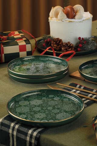 Set platouri servire desert (4 Pieces), L'essentiel Maison, 710KTP4566, Verde
