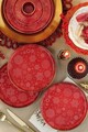Set platouri servire desert (4 Pieces), L'essentiel Maison, 710KTP4567, Rosu