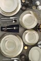 Serviciu de masa (58 Pieces), L'essentiel Maison, 719KTP9751, Farfurie adâncă: 23 cm (12 bucăți), Alb / Crem