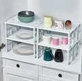 Organizator pentru frigider (4 Pieces), L'essentiel Maison, 734LRN1105, Dimensiuni: 27,5 x 31,5 x 15 cm (4 bucăți), Alb