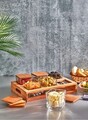 Set de mic dejun (13 piese), L'essentiel Maison, 111LIV1702, Capace din lemn (6 bucăți), Transparent / Natural