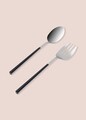 Set ustensile pentru gatit (2 Pieces), L'essentiel Maison, 280TMA3701, Dimensiuni: 28 x 6 x 1 cm (2 bucăți), Argintiu / Negru