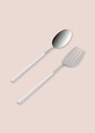 Set ustensile pentru gatit (2 Pieces), L'essentiel Maison, 280TMA3702, Dimensiuni: 28 x 6 x 1 cm (2 bucăți), Argintiu/Alb