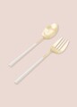 Set ustensile pentru gatit (2 Pieces), L'essentiel Maison, 280TMA3703, Dimensiuni: 28 x 6 x 1 cm (2 bucăți), Aur/Alb