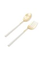 Set ustensile pentru gatit (2 Pieces), L'essentiel Maison, 280TMA3703, Dimensiuni: 28 x 6 x 1 cm (2 bucăți), Aur/Alb