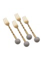 Set furci (4 Pieces), L'essentiel Maison, 280TMA3707, Dimensiune: 14 x 2 x 1 cm (4 bucăți), Aur / Gri