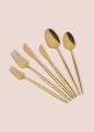 Set tacamuri (36 Pieces), L'essentiel Maison, 280TMA3719, Furculiță de masă: 22 x 3 cm (6 bucăți), Auriu