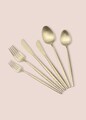 Set tacamuri (36 Pieces), L'essentiel Maison, 280TMA3720, Furculiță de masă: 22 x 3 cm (6 bucăți), Aur Mat