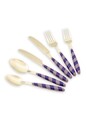 Set tacamuri (36 Pieces), L'essentiel Maison, 280TMA3722, Furculiță de masă: 19 x 3 cm (6 bucăți), Auriu / Mov