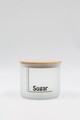 Set recipiente cu capac (3 Pieces), L'essentiel Maison, 127RKL1404, Borcan mediu: 10 x 10 x 10 cm / 600 ml (1 bucată), Alb