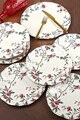 Set farfurii intinse (7 piese), L'essentiel Maison, 335RTN1196, Dimensiune farfurie de desert: 21 x 21 x 2 cm (6 bucăți), Multicolor