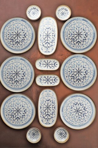 Set de mic dejun (14 Pieces), L'essentiel Maison, 335RTN1217, Platou: 22 cm (2 bucăți), Multicolor