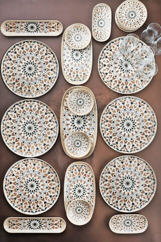 Set de mic dejun (29 Pieces), L'essentiel Maison, 335RTN1214, Oval de măslin: (2 bucăți), Multicolor