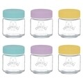 6 tartály fedéllel, Kilner, Medve, 110 ml, üveg, átlátszó