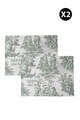 Set suporturi pentru farfurie 2 piese, BST056, Verde/Alb